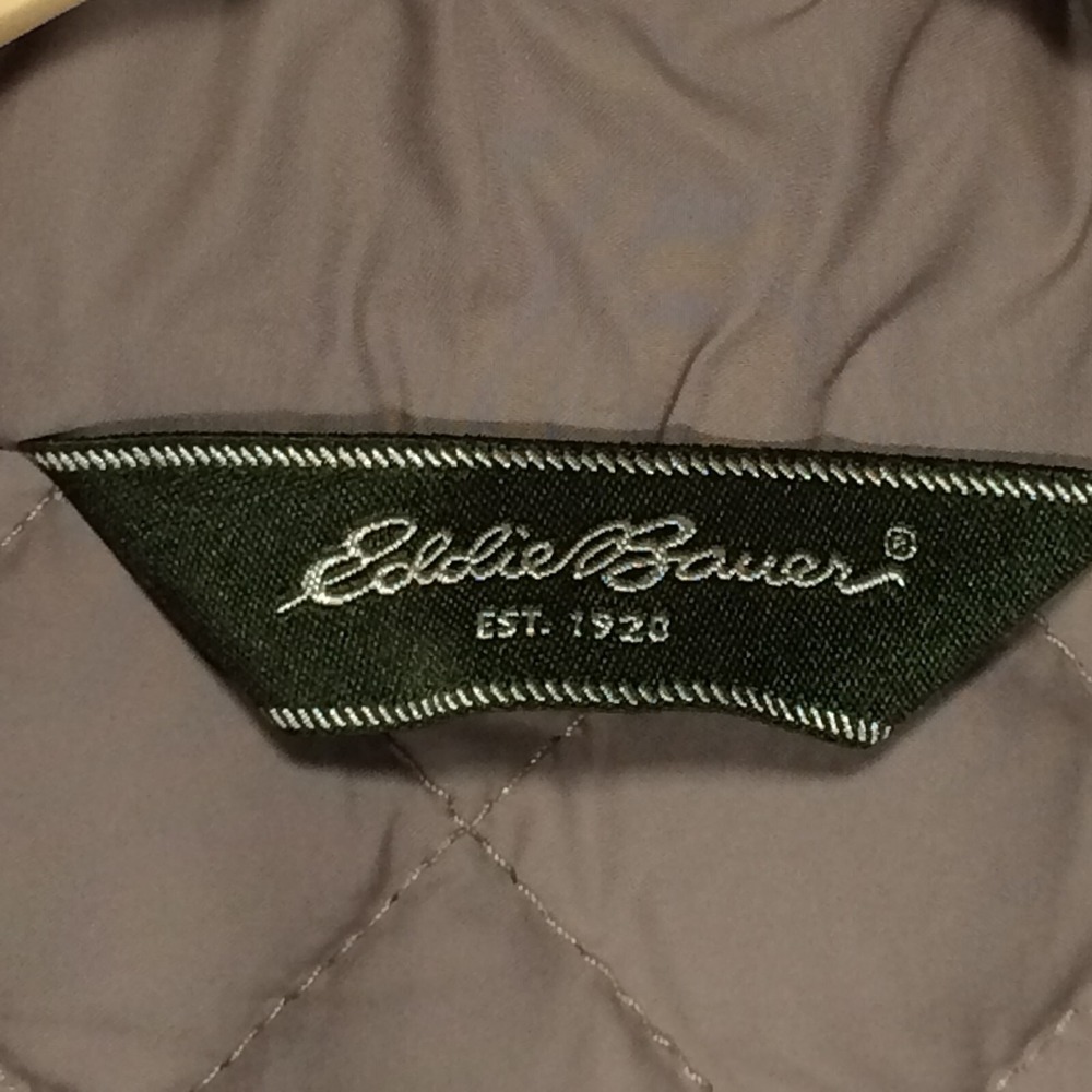 Eddie Bauer Vest Womens Medium Quilted Goose Down Brown Outdoors Hiking - Picture 13 of 16